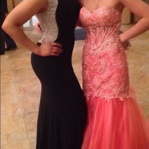 Pink Mermaid Prom Dress Size 0